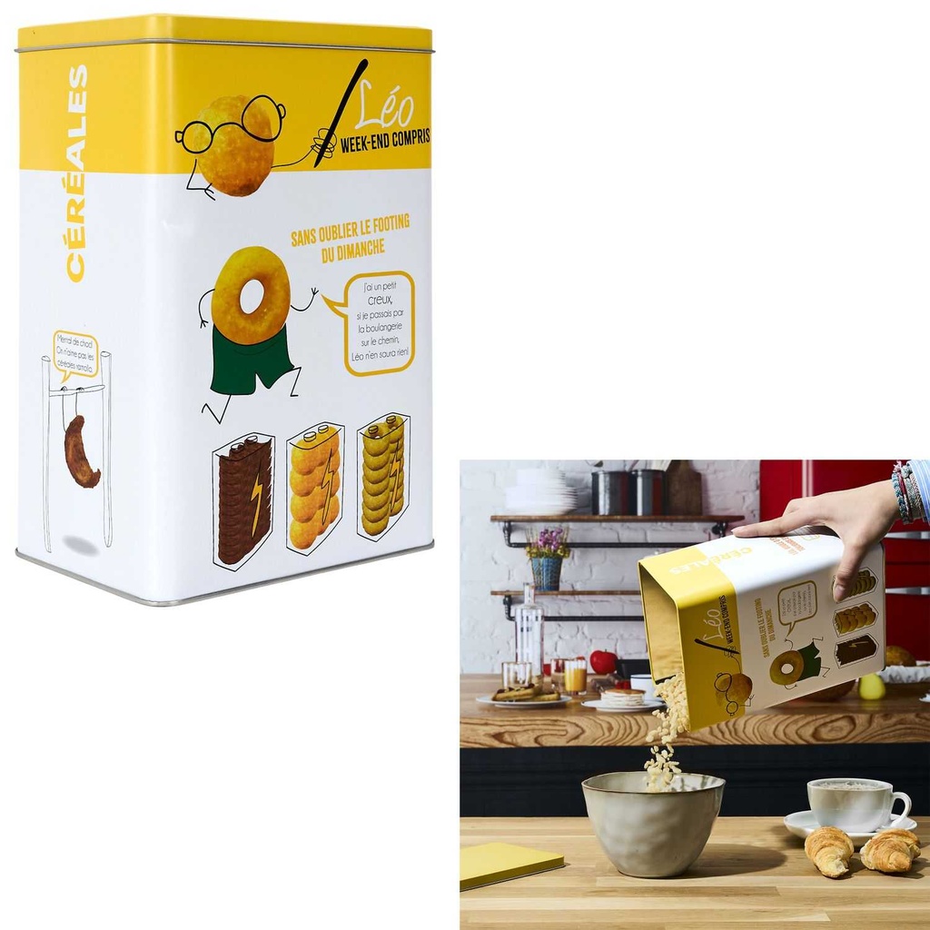 BOITE MÉTAL POUR CÉRÉALES LUDIQUE