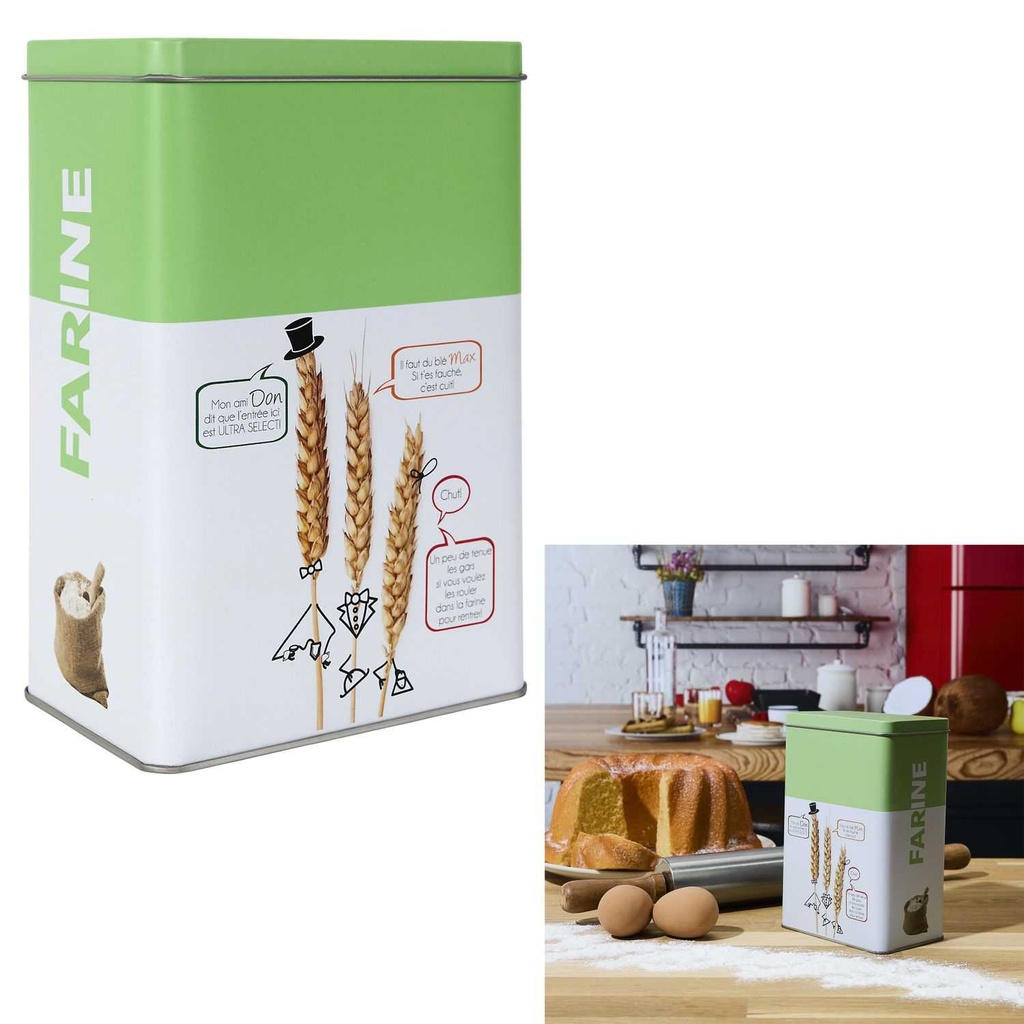 BOITE MÉTAL À FARINE LUDIQUE