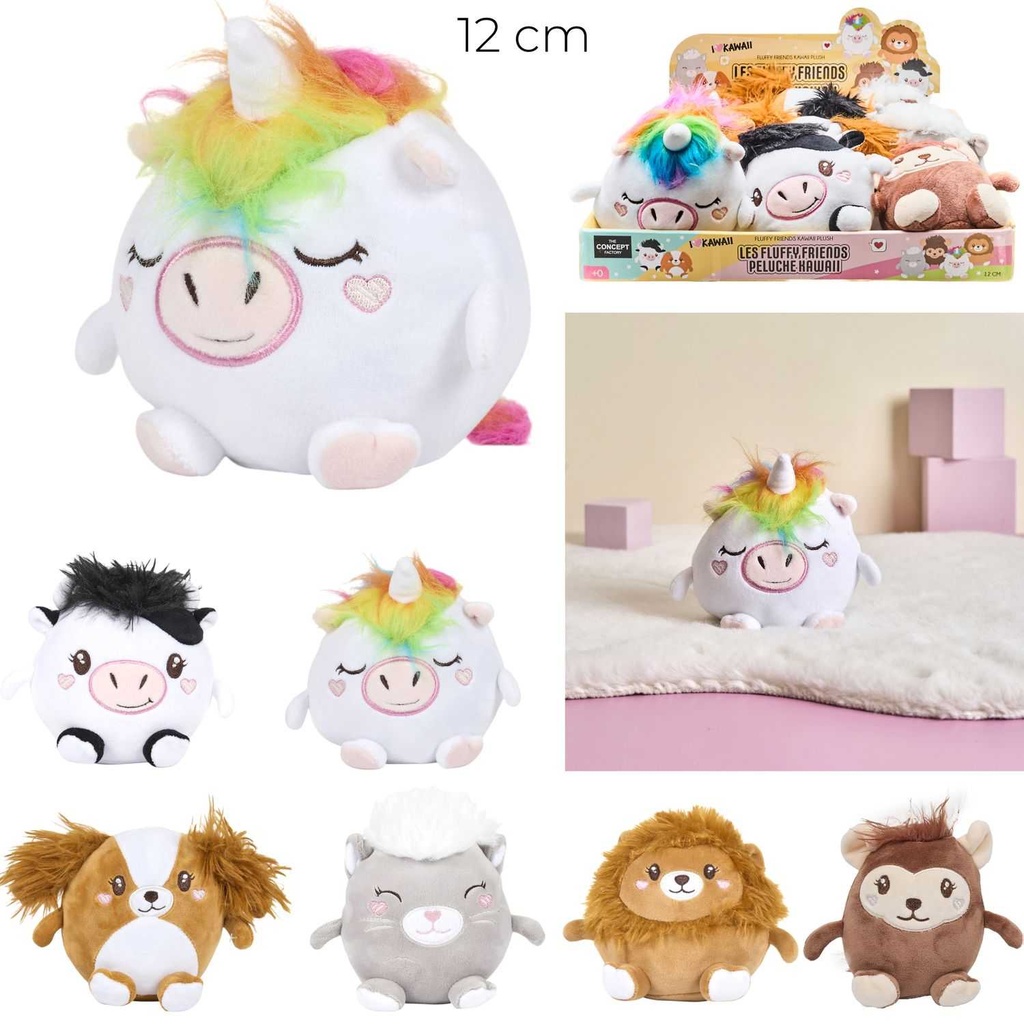 PELUCHE KAWAII FLUFFY FRIENDS 12CM