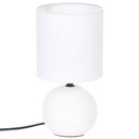 LAMPE BOULE STRIÉE TIMÉO - H25CM - CÉRAMIQUE BLANC