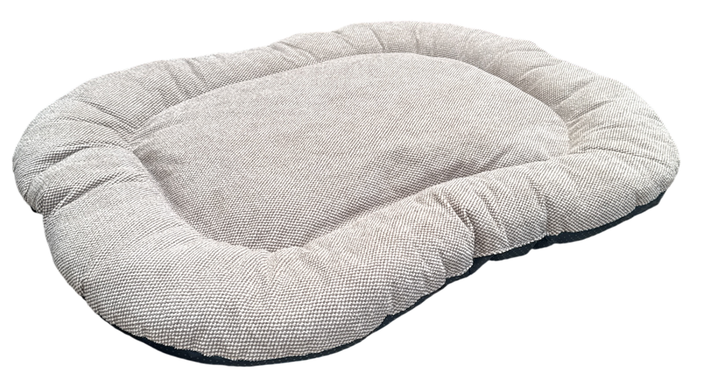 COUSSIN OVAL ANTIDERAPANT TISSUS BEIGE 80X60X6CM