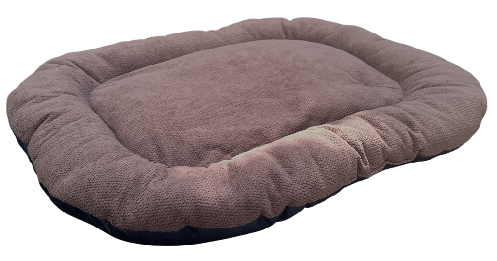 COUSSIN ANTIDÉRAPANT OVALE FACE TISSUS CHOCOLAT 60X40X6CM