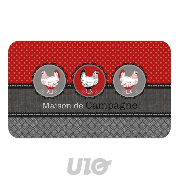 TAPIS RECTANGLE 45x75CM MOUSSE IMPRIMÉ AUBERGE