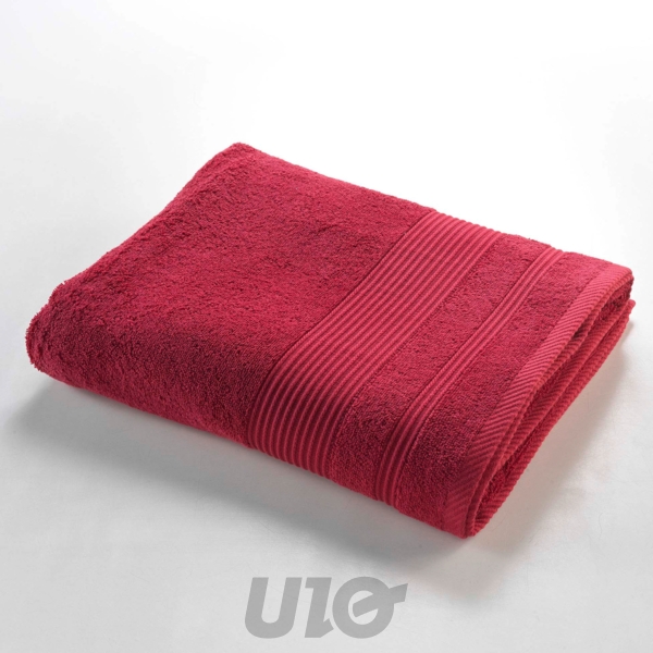 ESSUIE (DRAP) DE BAIN 90x150CM ÉPONGE UNIE TENDRESSE RUBIS