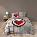 PARURE DE LIT 3 PIÈCES 240x220CM IMPRIMÉ 42 FILS DESSIN PLACE LOVE MOUNTAIN