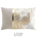 COUSSIN DÉHOUSSABLE 40x60CM COTON ET POLYESTER IMPRIMÉ MÉTALLISÉ MÉLISSE DES PLACE