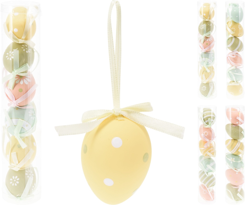 6 OEUFS DE PÂQUES - 6CM - 4 MODÈLES DISPONIBLES