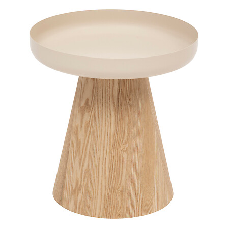 Atmosphera Table d'appoint Hercyna Beige Acier & Frêne
