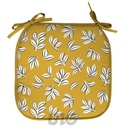 4 GALETTES DE 38 x 38 x 1.8 CM MICROFIBRE IMPRIMÉE MINDY JAUNE