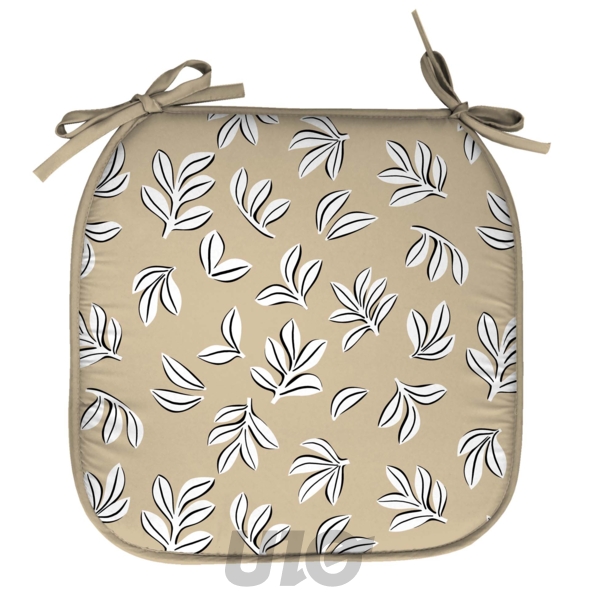 4 GALETTES 38 x 38 x 1.8 CM MICROFIBRE IMPRIMÉE MINDY NATUREL