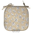 4 GALETTES 38 x 38 x 1.8 CM MICROFIBRE IMPRIMÉE MINDY NATUREL