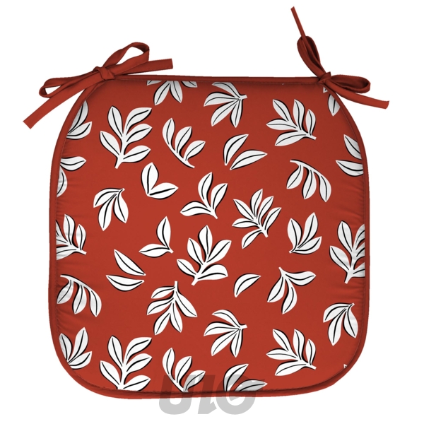 4 GALETTES 38 x 38 x 1.8 CM MICROFIBRE IMPRIMÉE MINDY TERRACOTTA