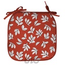 4 GALETTES 38 x 38 x 1.8 CM MICROFIBRE IMPRIMÉE MINDY TERRACOTTA