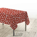 NAPPE RECTANGLE 140 x 240 CM MICROFIBRE IMPRIMÉE MINDY TERRACOTTA
