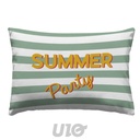 COUSSIN DÉHOUSSABLE 40x60 CM POLYESTER IMPRIMÉ DÉPERLANT SUMMER PARTY SAUGE