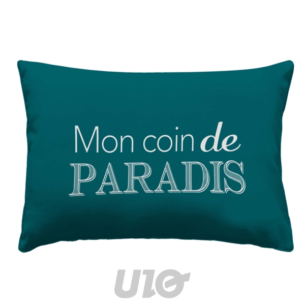 COUSSIN DÉHOUSSABLE 40x60 CM POLYESTER IMPRIMÉ DÉPERLANT PARADIS
