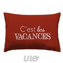 COUSSIN DÉHOUSSABLE 40 x 60 CM POLYESTER IMPRIMÉ DÉPERLANT VACANCES