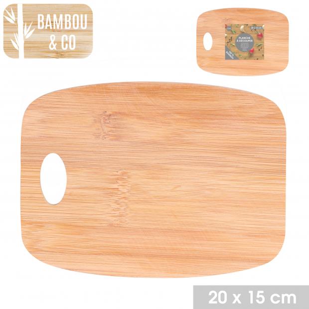 BAMBOU & CO - PLANCHE À DÉCOUPER EN BAMBOU 20X15CM