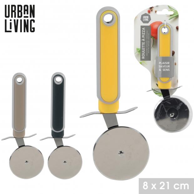 LIBERTY COOK IN PREMIUM ROULETTE À PIZZA - 6CM - 3 COULEURS GRIS/TAUPE/MOUTARDE