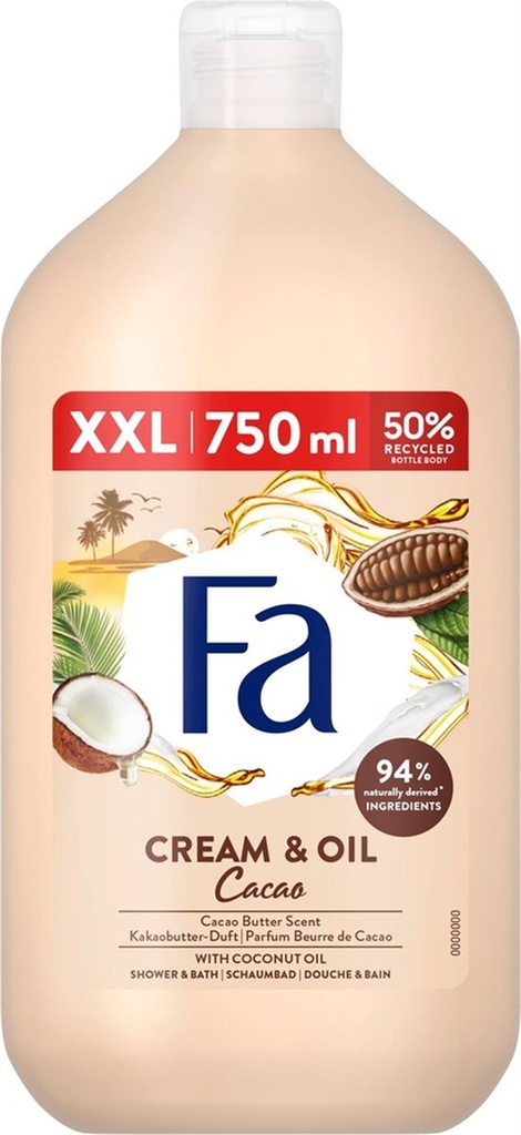 FA DOUCHE & BAIN 750ML CREAM & OIL CACAO