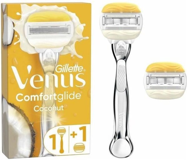 GILLETTE VENUS RASOIRS CONFORT GLIDE COCONUT 1 RASOIR + 1 LAME