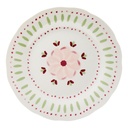 ASSIETTE À DESSERT MOTIF FLEUR D19CM