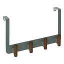 PATÈRE PORTE 4 TIGES - CASSIE - EN MÉTAL VERT