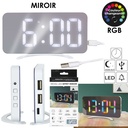 RÉVEIL LED MIROIR RGB