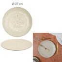 ASSIETTE SAHARA BEIGE D27CM