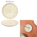 ASSIETTE SAHARA BEIGE D19.5CM
