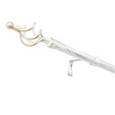 TRINGLE EN MÉTAL - ROMANE - 120CM EXTENSIBLE JUSQUE 210CM