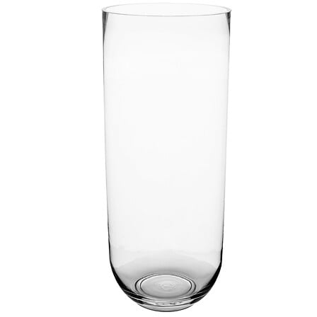 VASE CYLINDRIQUE EN VERRE AVEC BASE ARRONDIE -  NOYANE - H50CM