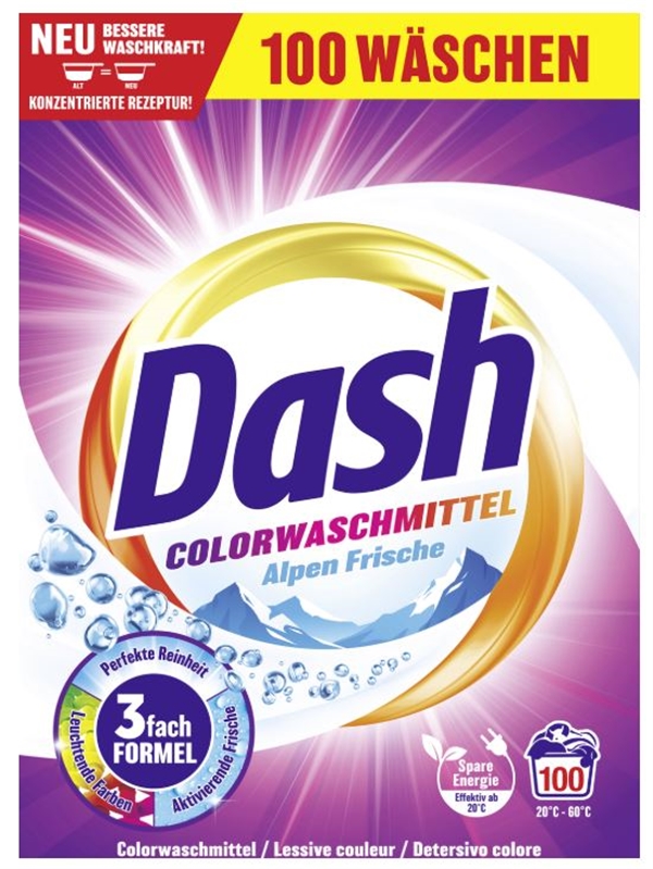 DASH POUDRE 100D 5KG COLOR DE.FR.