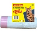 ANIPRIX 12 Sacs Litière Chat avec Liens Rose 40x75cm