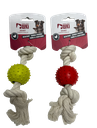 Mon Ami Luki Jouet Chien Balle & Corde Caoutchouc Résistant Rouge/Vert 30cm