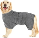 Mon ami Luki Peignoir Chien Microfibre Anthracite 40cm