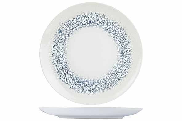 Assiette Plate AMALFI AZURE En Céramique Motif Bleu 26 cm