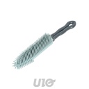 Brosse Tapis Homea Poils TPR Bicolore Anthracite/Bleu Givre 26cm