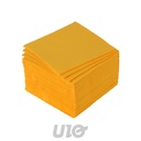 Homea Lot de 40 Serviettes Cocktail Microgaufrées 2 Plis Jaune Moutarde 25x25cm