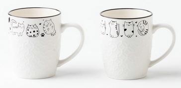 MUG "CATS" 8.8X6.3X10.6CM - 4 DECORS ASSORTIS