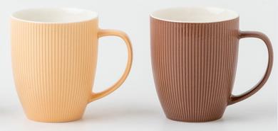 MUG "NATURA" MAT 8.9X4.6X9CM - 4 COLORIS ASSORTIS