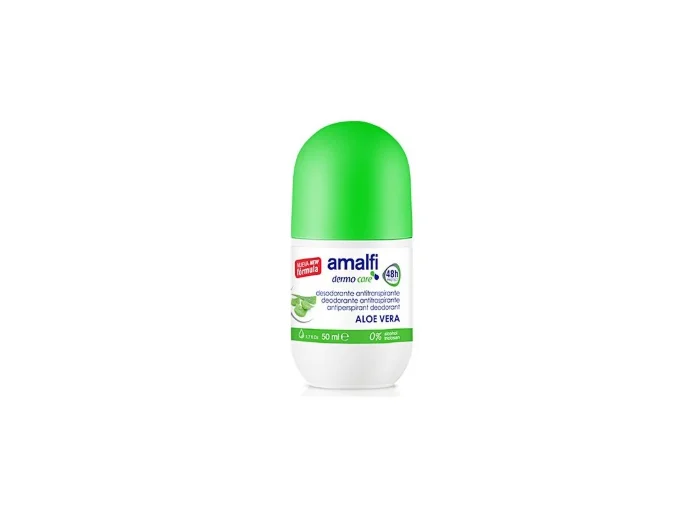 Amalfi Déodorant Roll-on Anti-transpirant Dermocare Aloe Vera 48H Sans Alcool 50ml