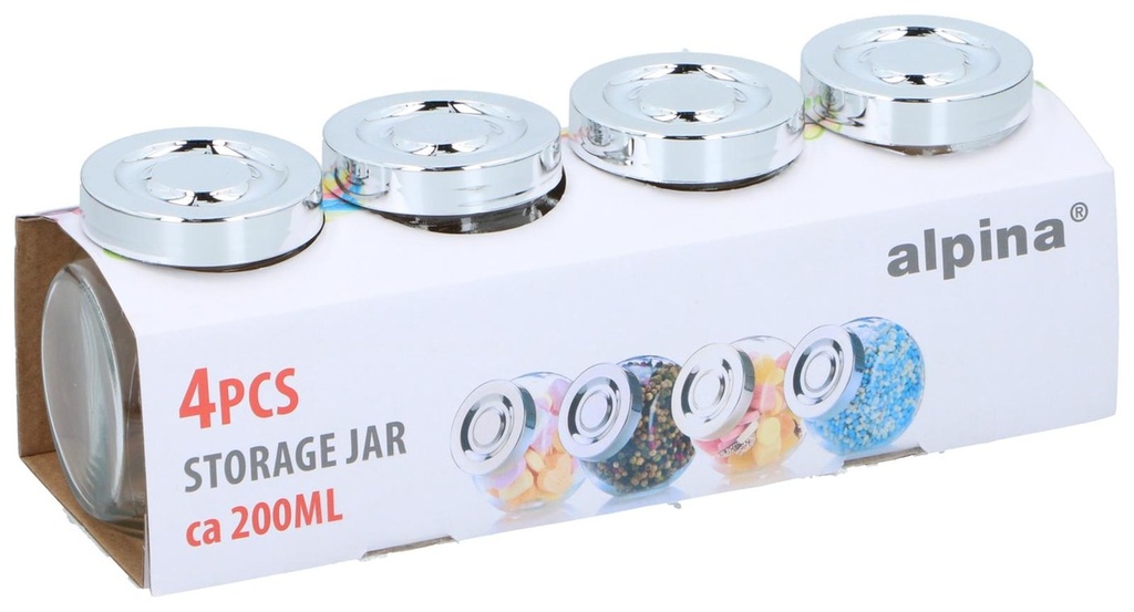 Bocal de rangement 200ml D8x8x6cm
