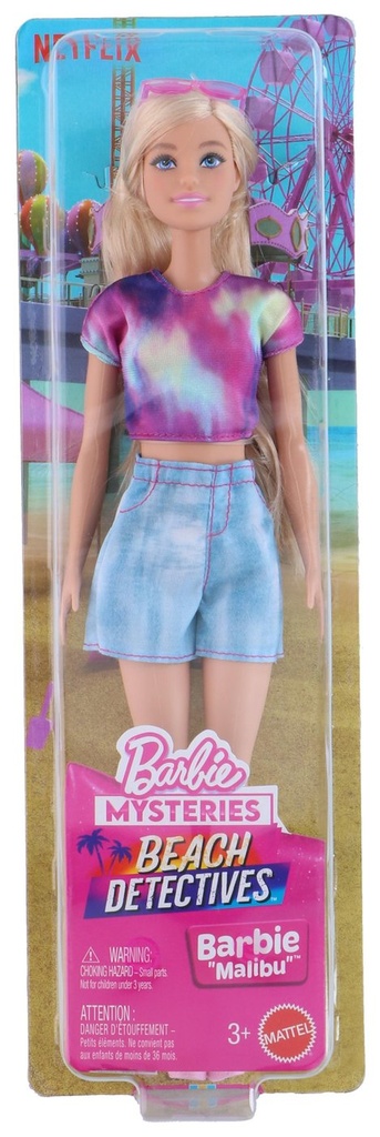 Poupée Barbie Mattel Malibu Mystères Détectives Plage Haut Tie-Dye