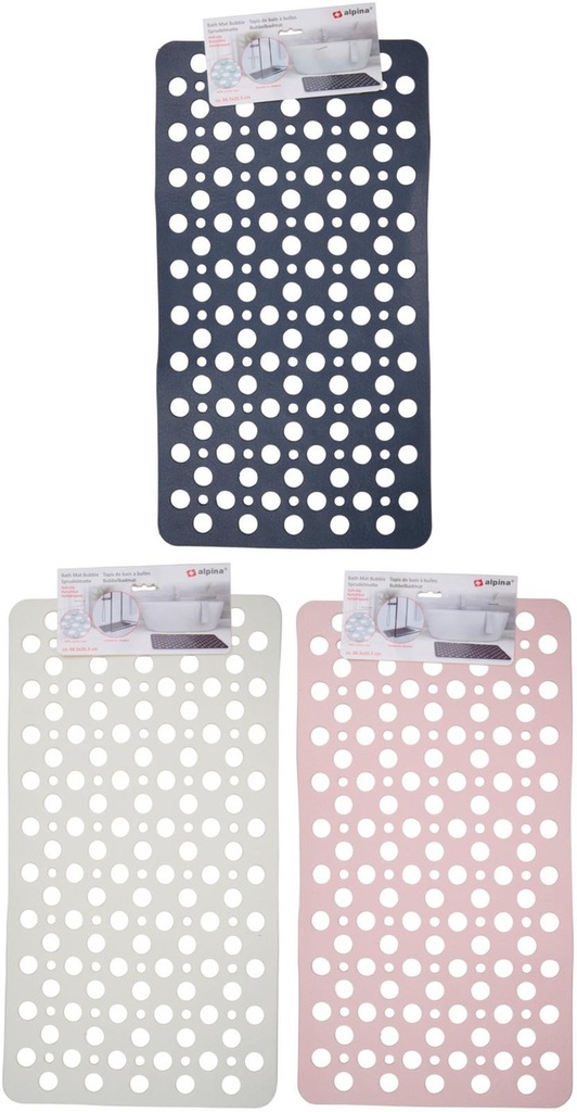 Alpina Tapis de Bain Antidérapant à Bulles 66,5x35,5cm