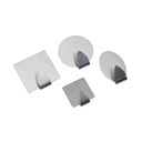 Hooks & Co - Crochets Adhésifs Inox Brossé, Lot de 4 Formes Assorties