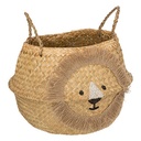 Atmosphera Panier de Rangement Pliable Roseau Lion Ø35cm