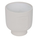 Cachepot Atmosphera visage blanc H17cm céramique