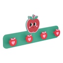 Atmosphera Patère enfant Cha Cha Pop 4 crochets Pomme Vert Rouge