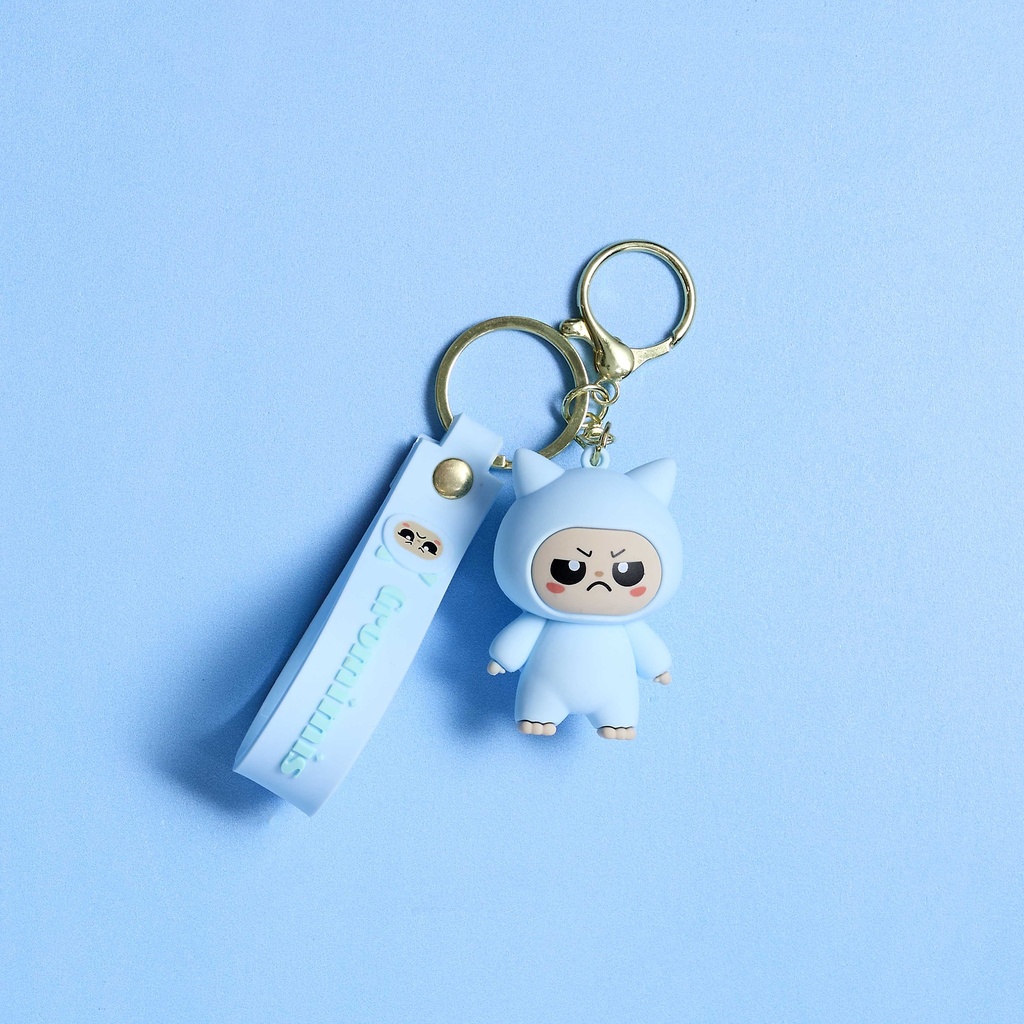 Porte-clés GROMIMIS Figurine Chat Grincheux Bleu PVC The Concept Factory